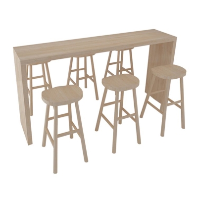 Moderner Barthekentisch aus Holz, rechteckiger Tisch f&uuml;r die K&uuml;che