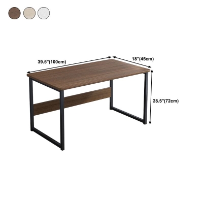 Bureau d'&eacute;criture rectangulaire en bois contemporain de 28,3 po de hauteur