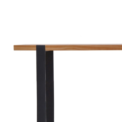 1/2-teiliges, luxuri&ouml;ses, rechteckiges Kneipentisch-Set aus Holz mit Thekentisch und r&uuml;ckenfreien Hockern