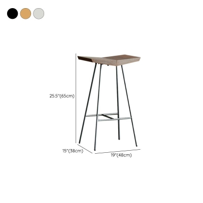 Braune Theken- und Barhocker aus Kiefernholz, moderne, r&uuml;ckenfreie Hocker f&uuml;r den Innenbereich