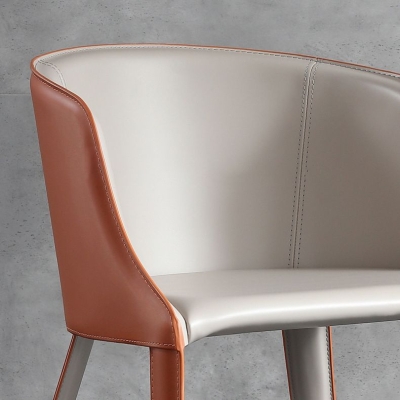 Beistellst&uuml;hle aus Kunstleder f&uuml;r die K&uuml;che, moderne Beistellst&uuml;hle aus Metall