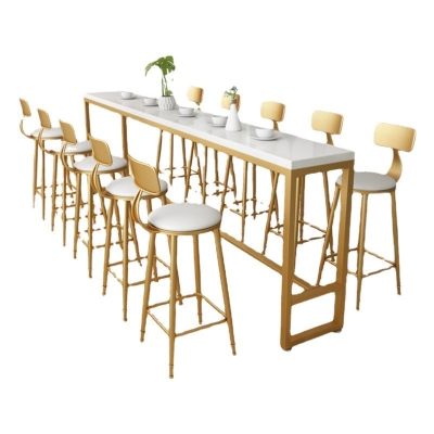 Glam Pub Table, rechteckiger Bartisch aus massivem Holz f&uuml;r den Innen- und Pausenraum