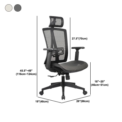 Verstellbarer B&uuml;rostuhl mit hoher R&uuml;ckenlehne, moderner ergonomischer Schreibtischstuhl