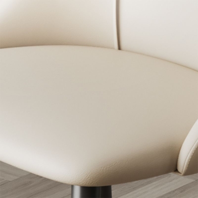 Luxuri&ouml;ser gepolsterter Stuhl ohne Armlehnen, Lederstuhl mit Metallgestell f&uuml;r das Esszimmer