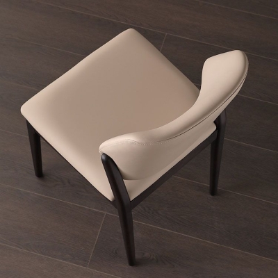 Sedie da pranzo contemporanee in pelle PU Sedie da pranzo in legno per uso domestico