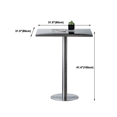 1/2/3/5-teiliges Industrie-Bar-Set aus Edelstahl, Barhocker und Tisch-Set