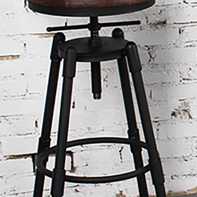 Industrieller drehbarer Barhocker ohne Armlehnen, Barhocker aus Eisen mit Pedal