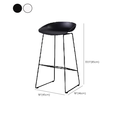 Zeitgen&ouml;ssischer Barhocker mit Stahlgestell, armloser Thekenhocker f&uuml;r das Wohnzimmer