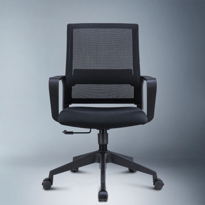 Workspace-B&uuml;rostuhl mit Sitz und Netzstoff in Schwarz, Schiebe-Schreibtischstuhl