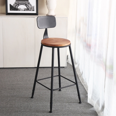 Modernes rechteckiges Bartisch-Set aus Kiefernholz, 1/5/6-teilig, Thekentisch mit hohen Hockern