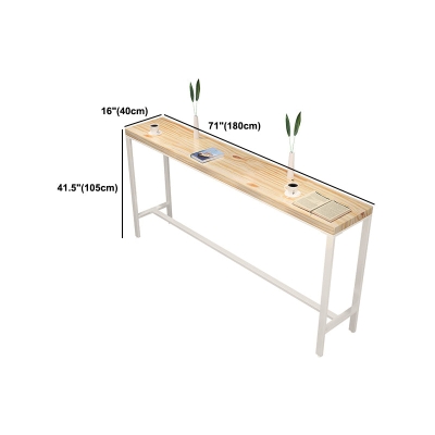Zeitgen&ouml;ssisches rechteckiges Bar-Set, 1/2/4-teilig, Tresen und Barhocker aus Massivholz