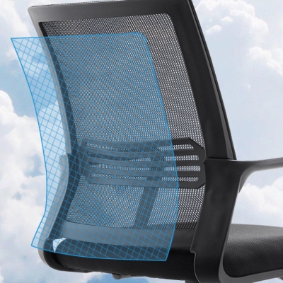 Sedia da ufficio contemporanea Sedia da computer in rete Sedia ergonomica con schienale medio