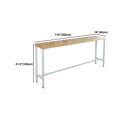 Luxuri&ouml;ses rechteckiges Massivholz-Bartisch-Set, 1/4-teilig, Thekentisch mit schwarzen Hockern
