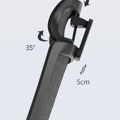 Ergonomischer B&uuml;rostuhl aus Netzstoff mit verstellbaren Armlehnen und Fu&szlig;st&uuml;tze