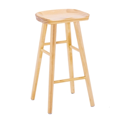 Barhocker aus massivem Holz, moderner, r&uuml;ckenfreier Thekenhocker f&uuml;r Bristol