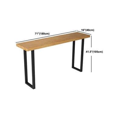 Industrielles rechteckiges Bartisch-Set, 1/7-teilig, Massivholz-Thekentisch