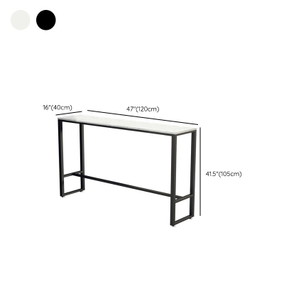 Rechteckiger Bartisch im industriellen Stil aus Kunstmarmor, barhoher Bar-Esstisch