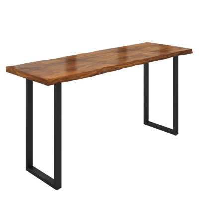 Modernes rechteckiges Kneipentisch-Set, 1/2/5/6-teilig, Tresentisch aus Holz mit hohen Hockern