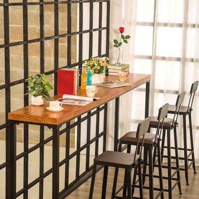 Set da tavolo da pub rettangolare moderno da 1/2/5/6/9 pezzi, tavolo da bancone in legno per sala da pranzo
