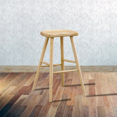 Moderner Barhocker aus massivem Eschenholz, Thekenhocker f&uuml;r das Esszimmer