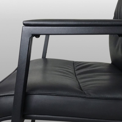 Moderner B&uuml;rostuhl aus Kunstleder, ergonomischer Arbeitsstuhl mit hoher R&uuml;ckenlehne