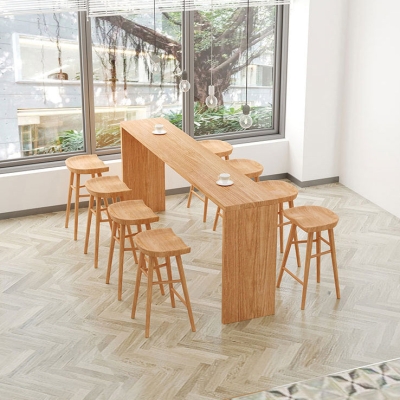 Glam 1/5/9-teiliges Bartisch-Set, rechteckiger Holz-Thekentisch f&uuml;r die K&uuml;che