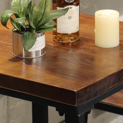 Brauner Bartisch aus massivem Holz, industrieller Esstisch f&uuml;r die K&uuml;che und das Wohnzimmer