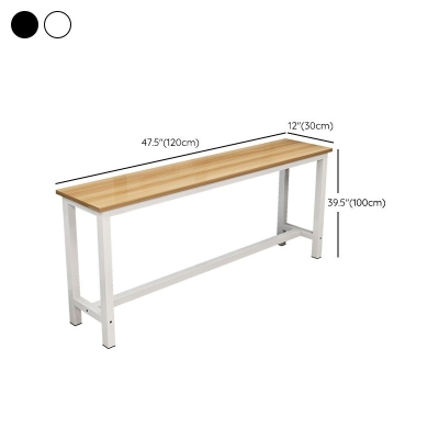 Rechteckiger Tisch aus Metall und Holz, moderner Bartisch f&uuml;r Zuhause, Wohnzimmer und K&uuml;che