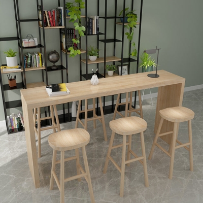 Moderner Barthekentisch aus Holz, rechteckiger Tisch f&uuml;r die K&uuml;che