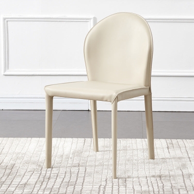 Sedia da pranzo moderna in pelle Sedie da pranzo imbottite senza braccioli