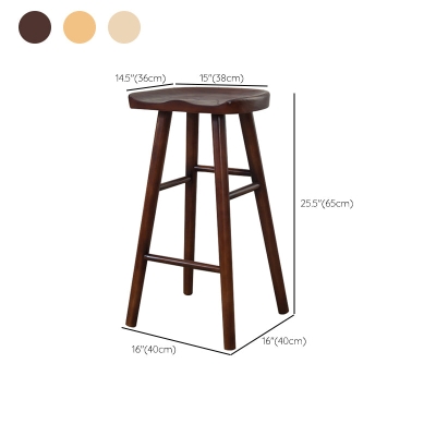 Moderner, armloser, r&uuml;ckenfreier Thekenhocker aus Holz, Caf&eacute;-Barhocker mit Holzsitz und Pedal