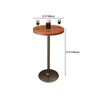 1/3-teiliges Bartisch-Set aus Industrieeisen, rundes Bistro-Set mit Kiefernholzplatte