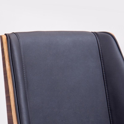 Moderner Stuhl mit mittlerer R&uuml;ckenlehne, ergonomischer, h&ouml;henverstellbarer Lederstuhl