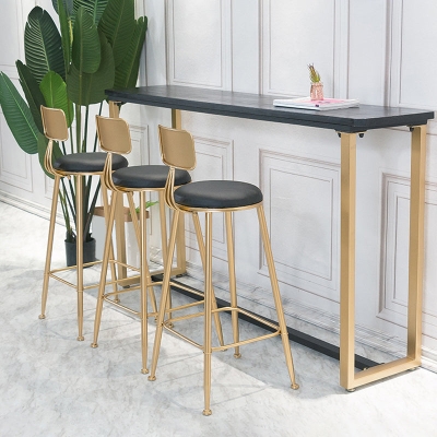 Leder-Barhocker Glam armloser Thekenhocker f&uuml;r das Wohnzimmer