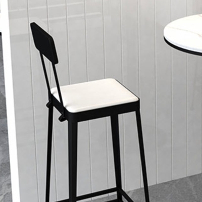 Quadratische, glamour&ouml;se Metall-Barhocker, Fu&szlig;st&uuml;tze, R&uuml;ckenlehne f&uuml;r Caf&eacute;s, Theken-Barhocker