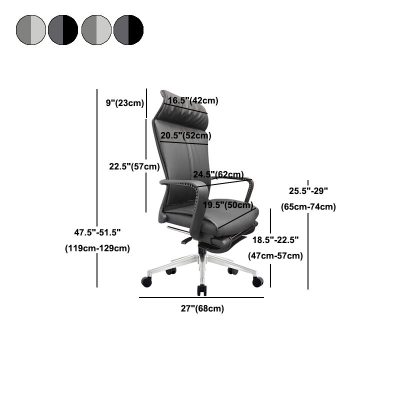 Chefb&uuml;rostuhl mit hoher R&uuml;ckenlehne, moderner, ergonomischer Drehstuhl mit Armlehne