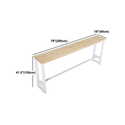 Bar-Esstisch aus Holz, moderner rechteckiger Bartisch mit Bock f&uuml;r Milchtee-Shop