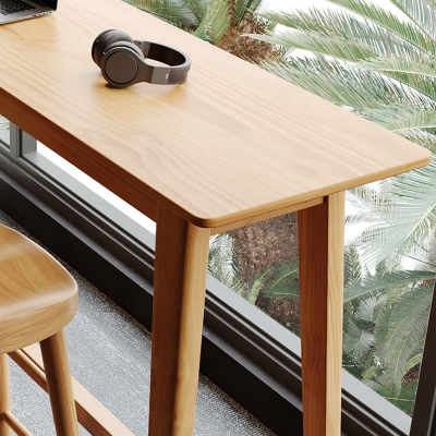 Zeitgen&ouml;ssischer rechteckiger Bartisch aus massivem Holz, Bistro-Barschreibtisch f&uuml;r den Innenbereich