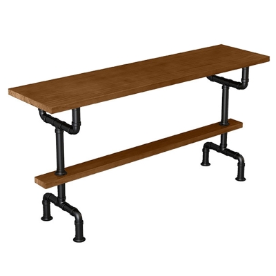 Set da tavolo moderno da pub rettangolare da 1/4/7 pezzi Tavolo da bancone in legno con sgabelli senza schienale