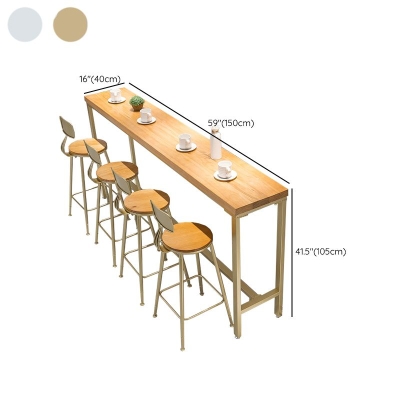 Barhoher Tisch im modernen Stil mit Holzplatte, Bistro-Pub-Tisch