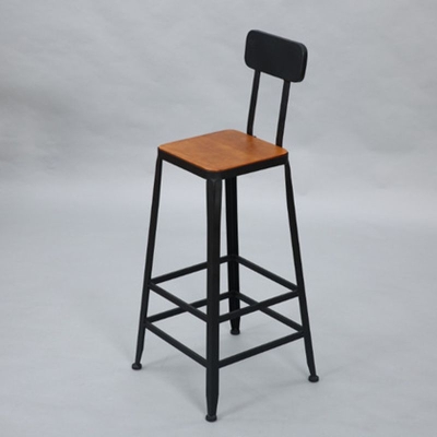 Esszimmerhocker mit niedriger R&uuml;ckenlehne, moderne Barhocker mit Metallgestell