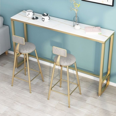 Glam Set tavolo da bar in pietra sinterizzata da 1/2/3 pezzi Set bancone da tavolo fisso per uso domestico