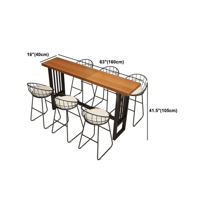 Kneipentisch aus massivem Holz, Barh&ouml;he, industrieller, rechteckiger Bartisch f&uuml;r den Innenbereich