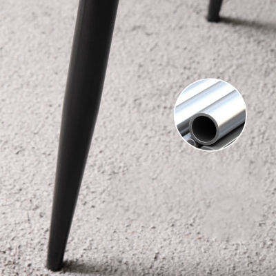 Kunstleder-K&uuml;chenstuhl mit Metallgestell, Esszimmerstuhl f&uuml;r Wohnzimmer