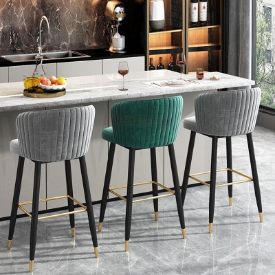 Glam Backrest Barhocker, gepolsterter Thekenhocker f&uuml;r Bristol