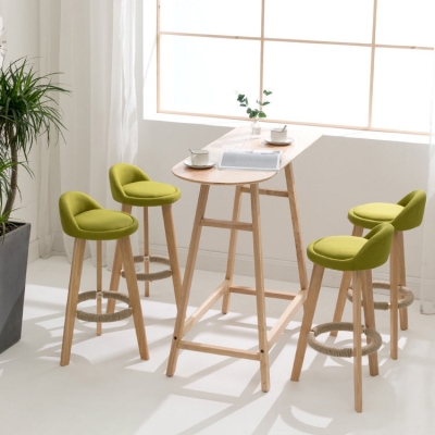 Skandinavische Fu&szlig;st&uuml;tze, Dessert-Shop-Hocker, gepolsterte Barhocker mit mattem Finish