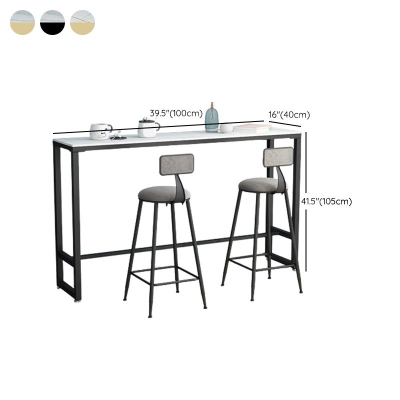 Glam Pub Table Bockgestell Rechteckiger Bartisch f&uuml;r den Innen- und Pausenraum