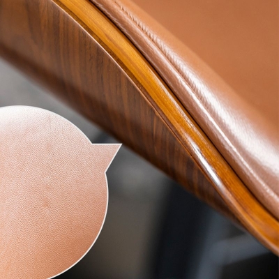 Moderner Barhocker mit drehbarer Fu&szlig;st&uuml;tze, Metallr&uuml;ckenlehne, Tresenhocker f&uuml;r den Innenbereich mit Holzsitz