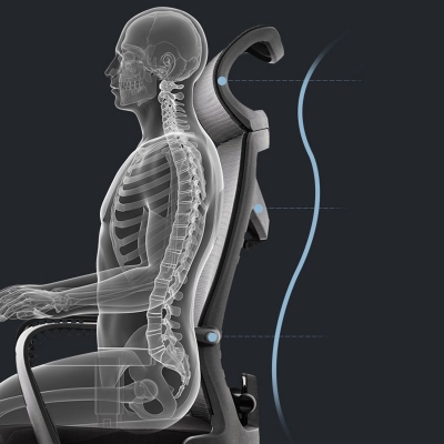 Chefb&uuml;rostuhl mit hoher R&uuml;ckenlehne, moderner, ergonomischer Drehsessel