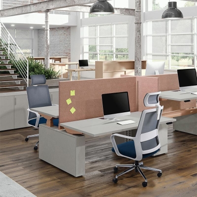 Sedia da scrivania moderna larga 25" Sedia da ufficio traspirante AirGrid con braccioli fissi